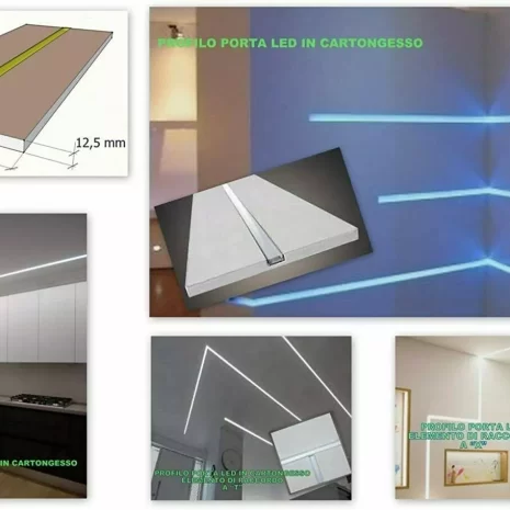 ELEMENTO IN CARTONGESSO CON PROFILO ALLUMINIO PER LUCE LED ELEMENTO IN CARTONGESSO CON PROFILO ALLUMINIO PER LUCE LED