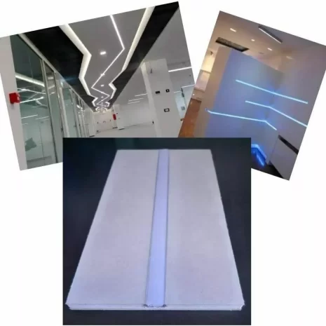 ELEMENTO IN CARTONGESSO CON PROFILO ALLUMINIO PER LUCE LED10 ELEMENTO IN CARTONGESSO CON PROFILO ALLUMINIO PER LUCE LED10
