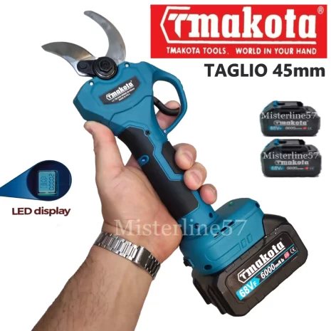 Forbice Da Potatura A Batteria Cesoia Elettrica 68Vf 6.0A 2 Batterie 45 mm + Val Forbice Da Potatura A Batteria Cesoia Elettrica 68Vf 6.0A 2 Batterie 45 mm + Val