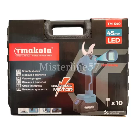Forbice Da Potatura A Batteria Cesoia Elettrica 68Vf 6.0A 2 Batterie 45 mm + Val (5) Forbice Da Potatura A Batteria Cesoia Elettrica 68Vf 6.0A 2 Batterie 45 mm + Val (5)