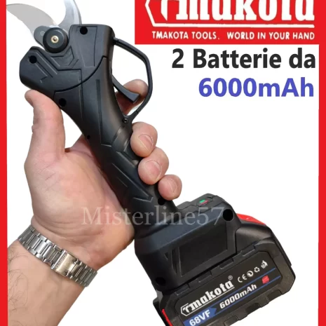Forbice Da Potatura A Batteria Cesoia Elettrica 68Vf 6000mAh 2 Batterie Valigia