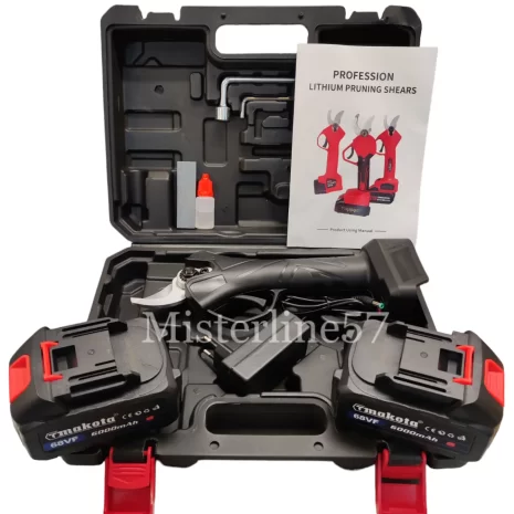Forbice Da Potatura A Batteria Cesoia Elettrica 68Vf 6000mAh 2 Batterie Valigia1 Forbice Da Potatura A Batteria Cesoia Elettrica 68Vf 6000mAh 2 Batterie Valigia1