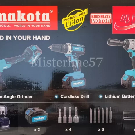 Kit 4 in 1 Trapano Smerigliatrice Angola Flex Avvitatore Impulsi Lampada 3 in 11 Kit 4 in 1 Trapano Smerigliatrice Angola Flex Avvitatore Impulsi Lampada 3 in 11