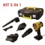 Kit 5 in 1 Attrezzi Trapano Elettrosega Impulsi Avvitatore Soffiatore Aspiratore