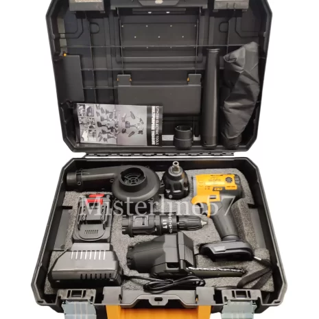 Kit 5 in 1 Attrezzi Trapano Elettrosega Impulsi Avvitatore Soffiatore Aspiratore8 Kit 5 in 1 Attrezzi Trapano Elettrosega Impulsi Avvitatore Soffiatore Aspiratore8