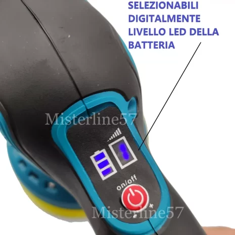 Levigatrice Orbitale A Batteria Lucidatrice Rotorbitale Digitale 12V 8 Velocita Levigatrice Orbitale A Batteria Lucidatrice Rotorbitale Digitale 12V 8 Velocita