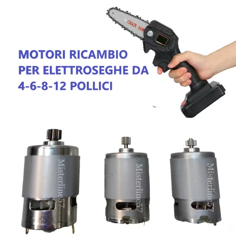MOTORE DI RICAMBIO MINI MOTOSEGA 4 6 8 POLLICI ELETTROSEGA POTATURA TAGLIARAMI