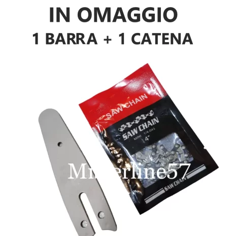 Mini motosega elettrica 2 Batterie Elettrosega a batteria tagliarami + valigia4 Mini motosega elettrica 2 Batterie Elettrosega a batteria tagliarami + valigia4