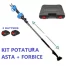 kit Potatura Asta Telescopica + Forbice a batteria 2 Batterie 48vf Taglia Rami